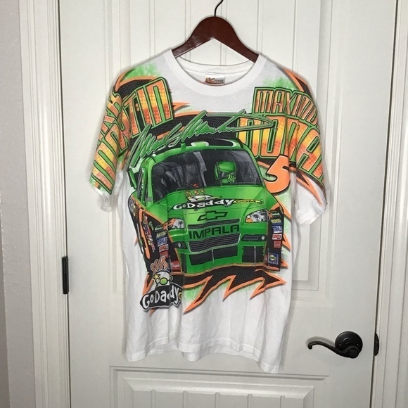 CHASE AUTHENTICS NASCAR Mark Martin Go Daddy Dual Graphic Racing T Shirt. - Picture 2 of 13